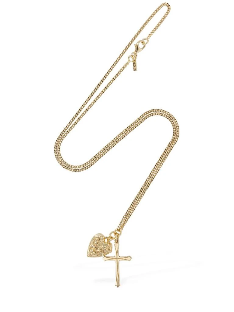 商品Emanuele Bicocchi|Cross & Arabesque Heart Charm Necklace,价格¥2356,第2张图片详细描述