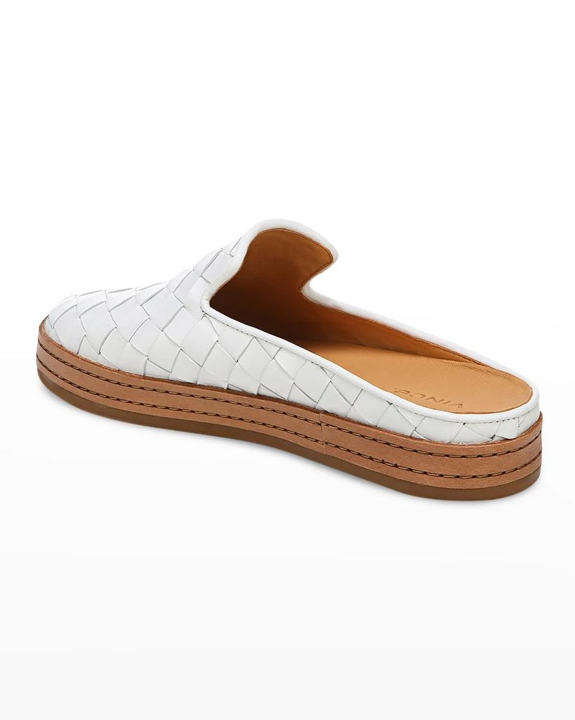 商品Vince|Canella Woven Leather Flat Mules,价格¥850,第3张图片详细描述