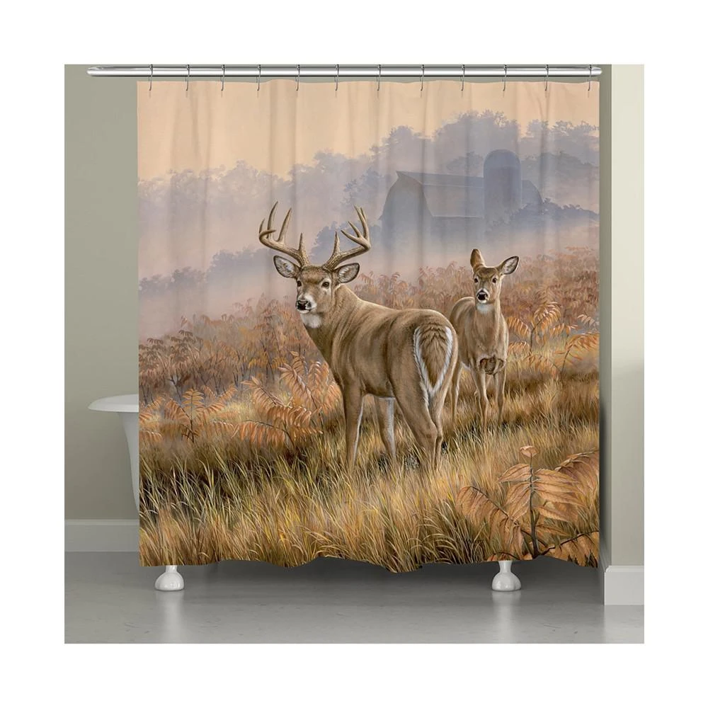 商品Laural Home|Deer in Lifting Fog Shower Curtain,价格¥1169,第2张图片详细描述