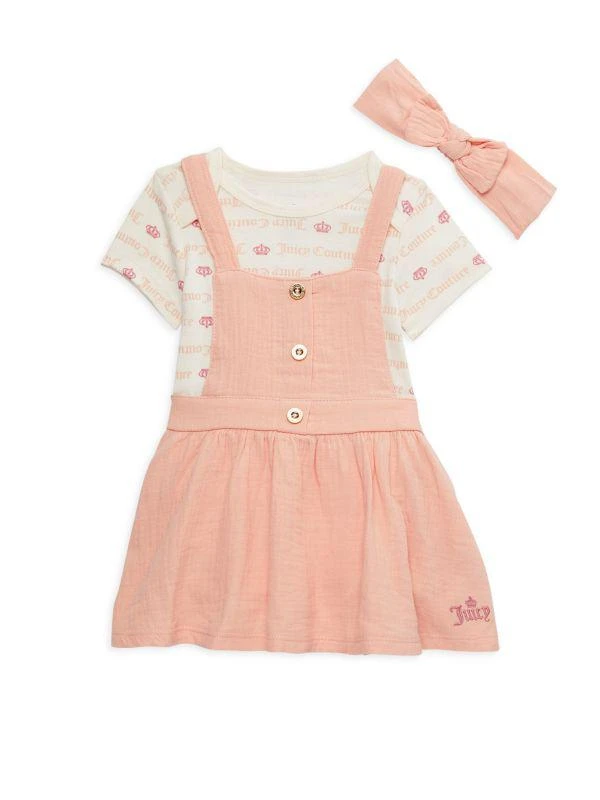 商品Juicy Couture|Baby Girl's 3-Piece Bodysuit, Dress & Headband Set,价格¥118,第1张图片