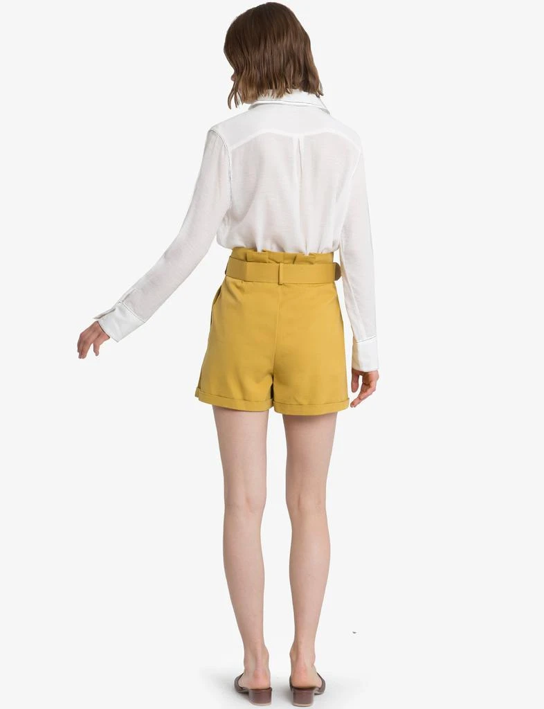 商品Pixie Market|Sam Mustard Paperbag Waist Shorts,价格¥843,第2张图片详细描述