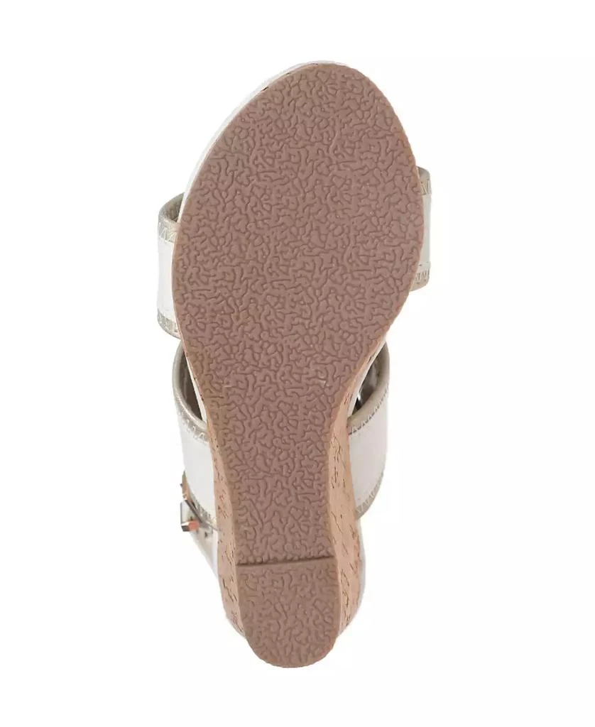 Big Girl's Casual Wedge with Shimmer Detail Binding Polyurethane Sandals 商品
