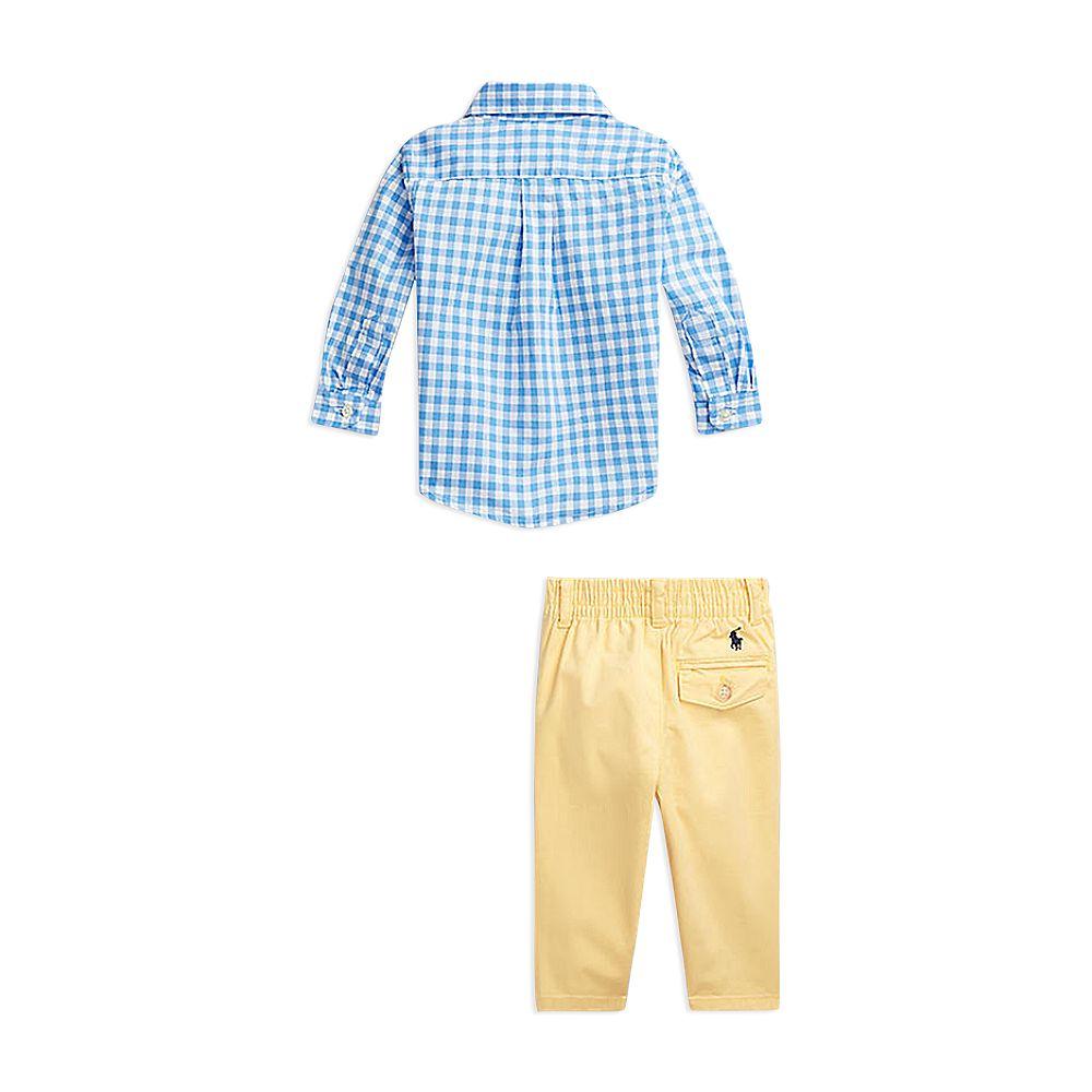 Boys' Gingham Poplin Shirt & Chino Pants Set - Baby商品第2张图片规格展示