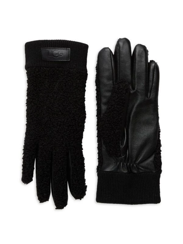 商品UGG|Faux Fur-Lined Leather Gloves,价格¥563,第1张图片