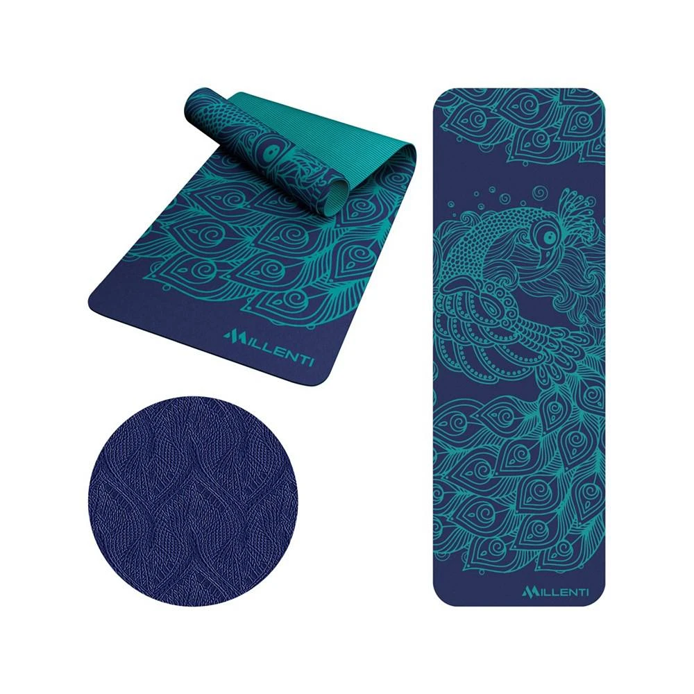 商品MILLENTI|Yoga Mat Gym Mats - 6 Millimeter Thick Type Texture Material, Premium-Design Print, Exercise Mat,价格¥730,第1张图片