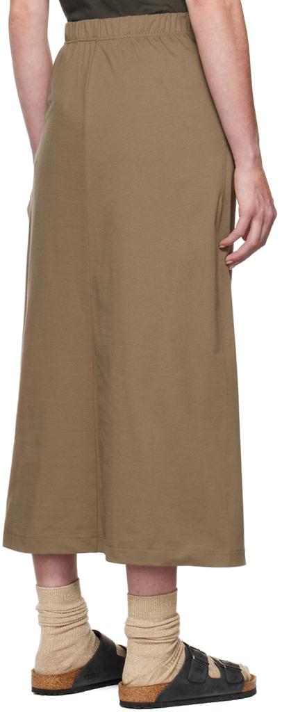 Brown Cotton Midi Skirt商品第3张图片规格展示