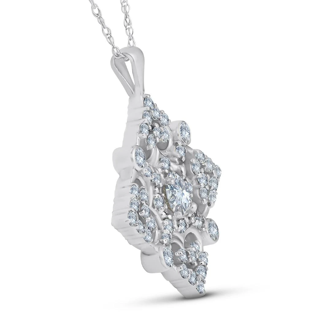 商品Pompeii3|1ct Vintage Style Diamond Pendant 14K White Gold,价格¥6990,第2张图片详细描述