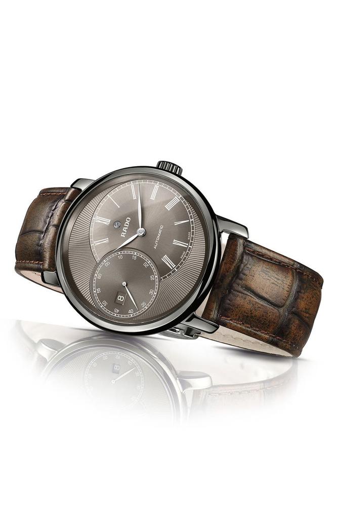 Men's DiaMaster Automatic Swiss Croc Embossed Leather Strap Watch, 43mm商品第3张图片规格展示