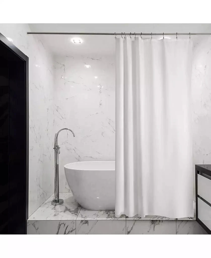 商品Liba|Cloth Fabric Shower Curtain, Heavy Duty Waterproof - 72" W x 72" H White,价格¥135,第3张图片详细描述