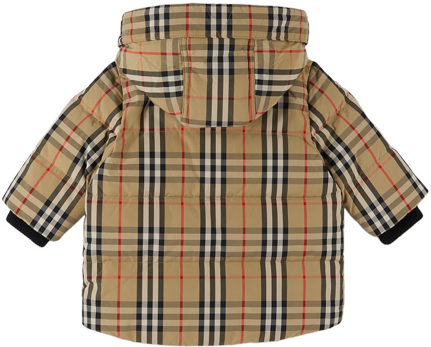 Baby Beige Down Vintage Check Jacket商品第2张图片规格展示