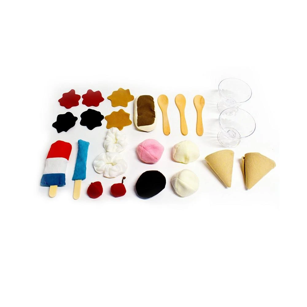 商品Salus Brands|PopOhVer Pretend Play Ice Cream Shop Play Innovative Canvas Design Chair Cover Set, 25 Pieces,价格¥403,第4张图片详细描述