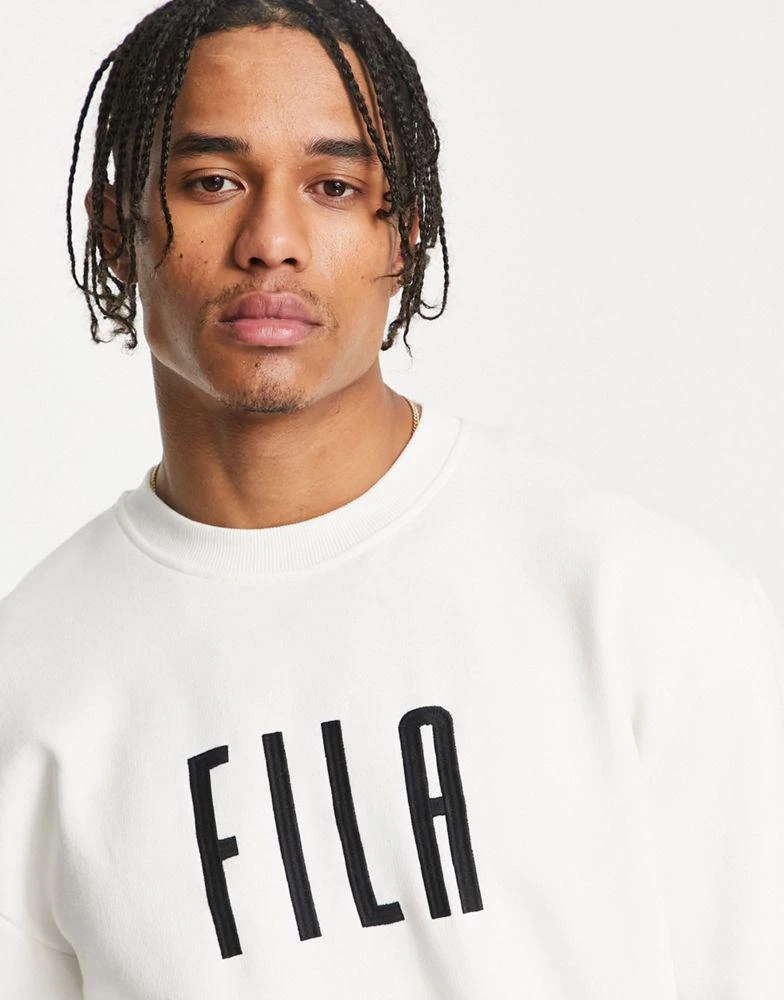 商品Fila|Fila heritage sweatshirt in off white,价格¥453,第3张图片详细描述