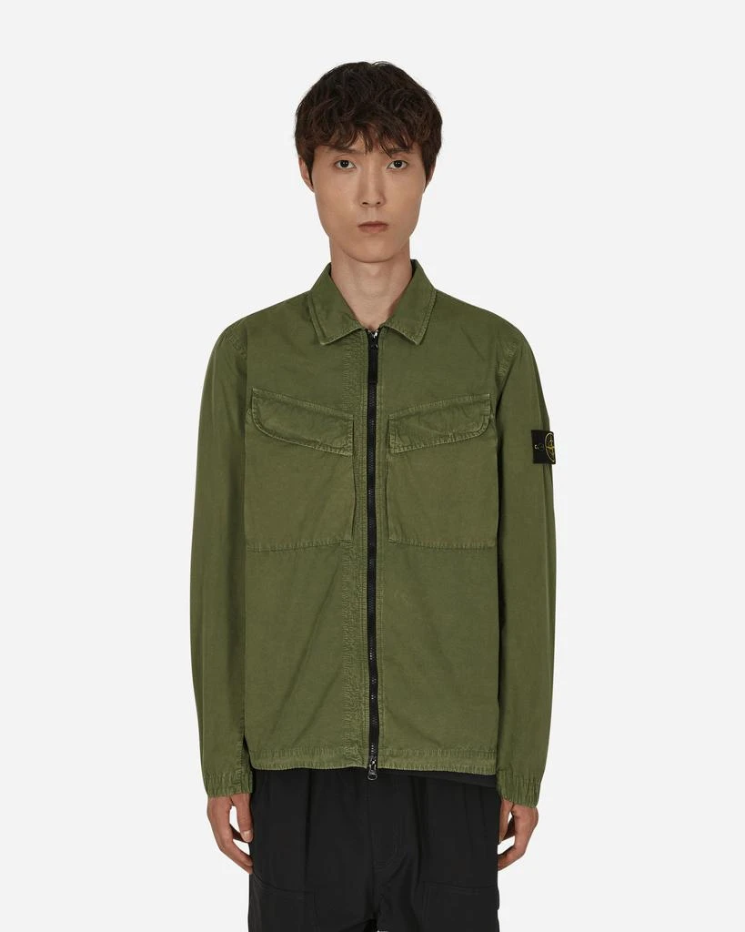 商品Stone Island|Cotton Overshirt Green,价格¥2585,第1张图片