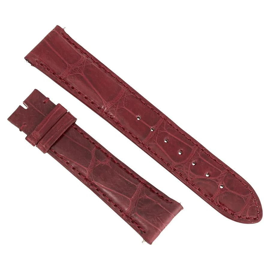 商品Hadley Roma|21 MM Shiny Wine Alligator Leather Strap,价格¥372,第1张图片