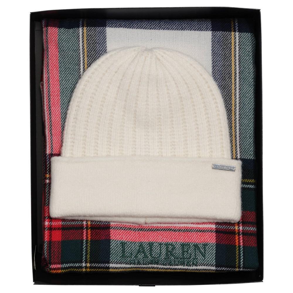 商品Ralph Lauren|Hat and Tartan Wrap Scarf Boxed Gift Set, 2 Piece,价格¥867,第4张图片详细描述