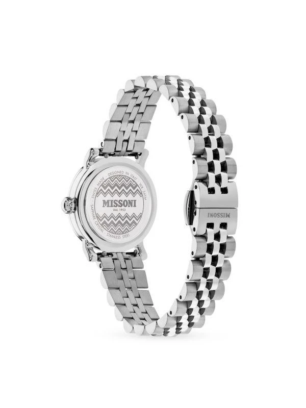 商品Missoni|Mini Monogram Stainless Steel Bracelet Watch/28MM,价格¥1496,第2张图片详细描述
