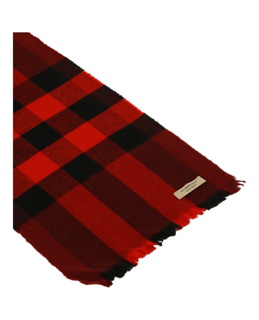 Fringed Plaid Check Wool Scarf商品第3张图片规格展示