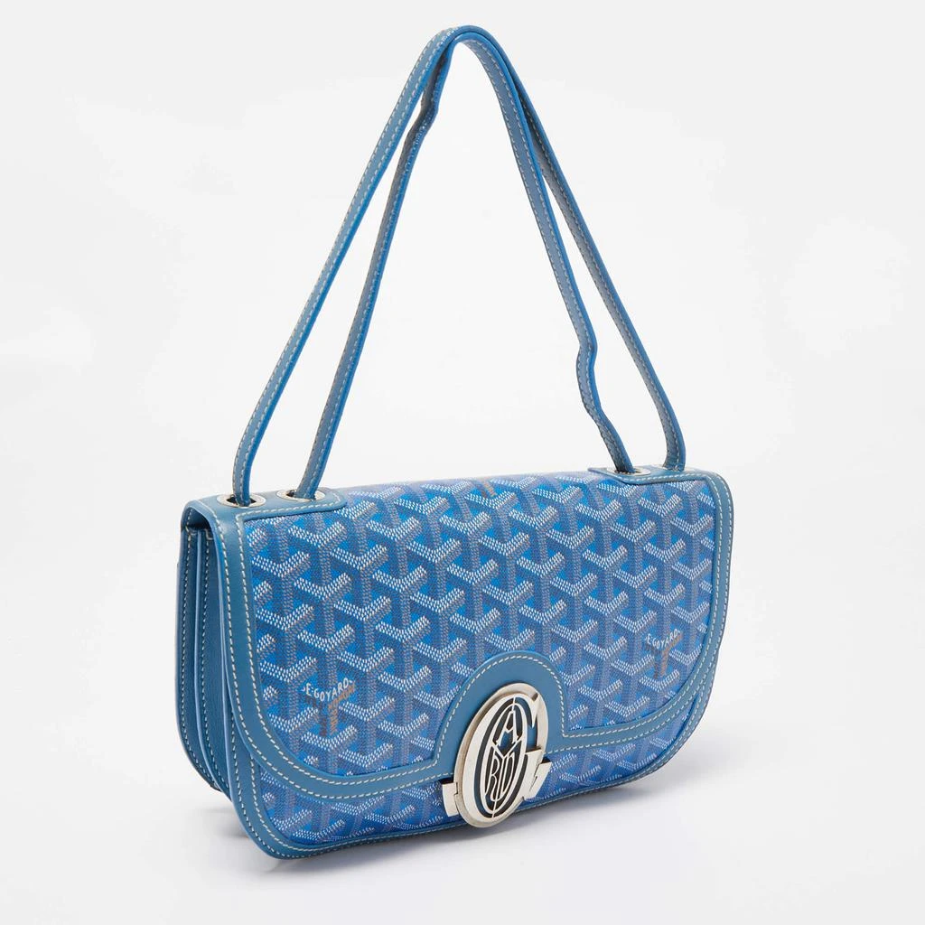 商品[二手商品] Goyard|Goyard Blue Goyardine Coated Canvas 223 PM Shoulder Bag,价格¥16650,第3张图片详细描述