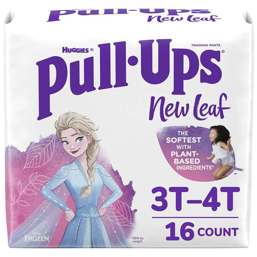 商品Huggies Pull-Ups New Leaf|New Leaf Girls' Disney Frozen Potty Training Pants 3T-4T,价格¥56,第1张图片