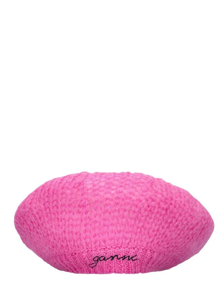 商品Ganni|Mohair Beret W/ Logo,价格¥360,第1张图片