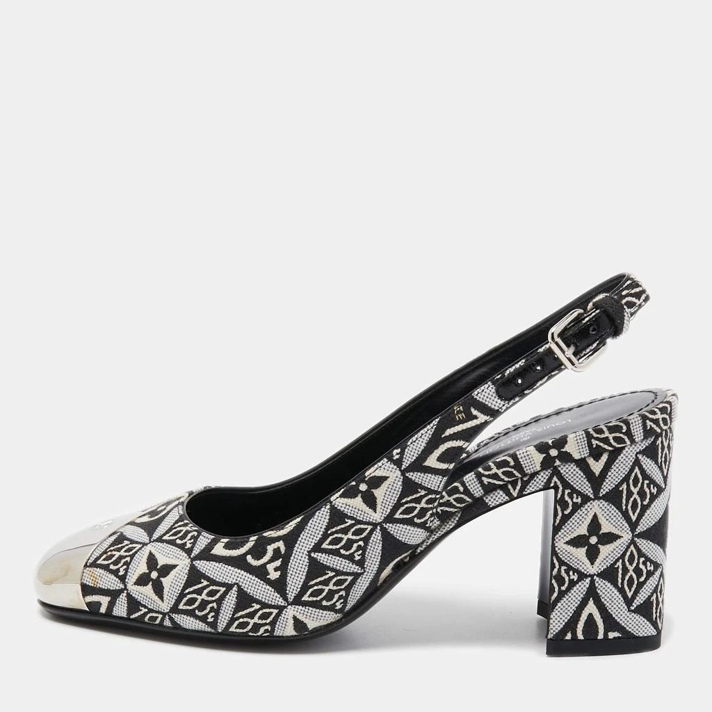 商品[二手商品] Louis Vuitton|Louis Vuitton Monochrome 1854 Monogram Canvas Slingback Pumps Size 36,价格¥3657,第1张图片