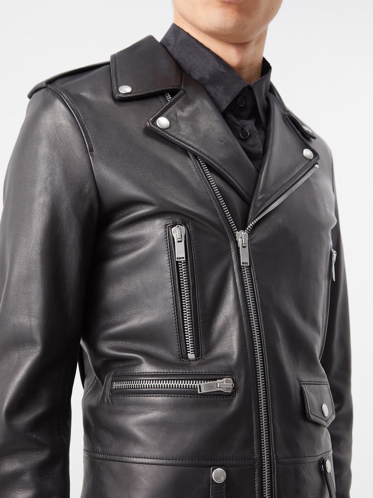 商品Yves Saint Laurent|Leather biker jacket,价格¥31356,第5张图片详细描述