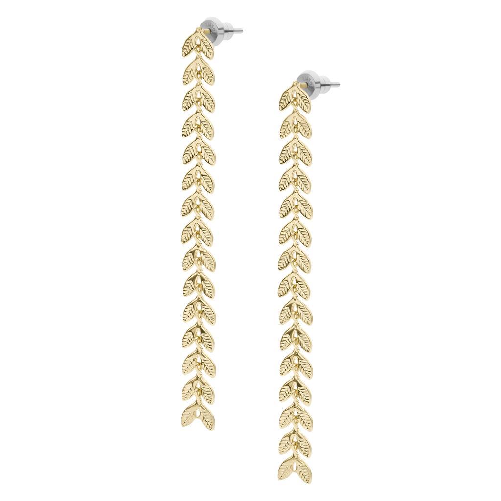 商品Fossil|Fossil Women's Gold-Tone Brass Drop Earrings,价格¥120,第5张图片详细描述
