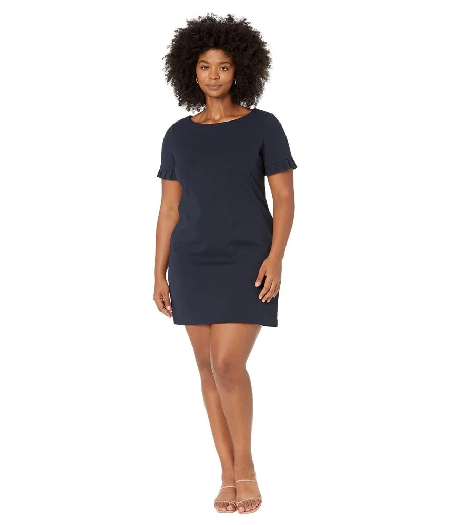 商品Tommy Hilfiger|Pleated Short Sleeve Scuba Crepe Dress,价格¥358,第4张图片详细描述