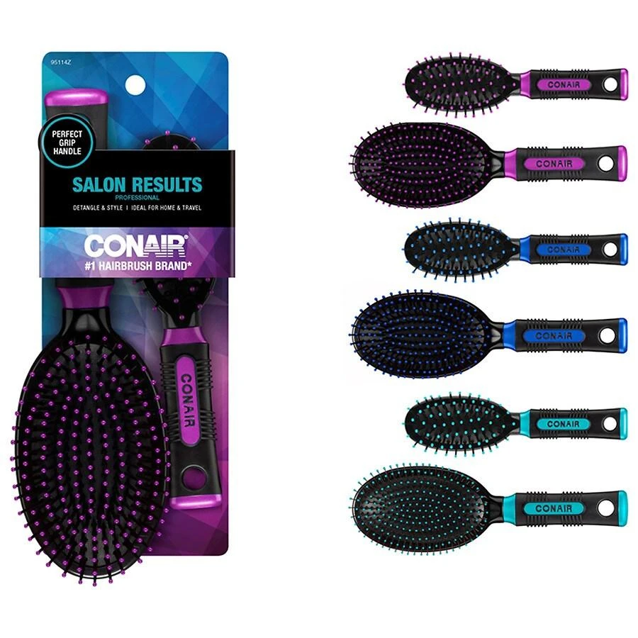 商品Conair|Professional Cushion Hairbrush, 2pc Multi-Size Set,价格¥50,第5张图片详细描述