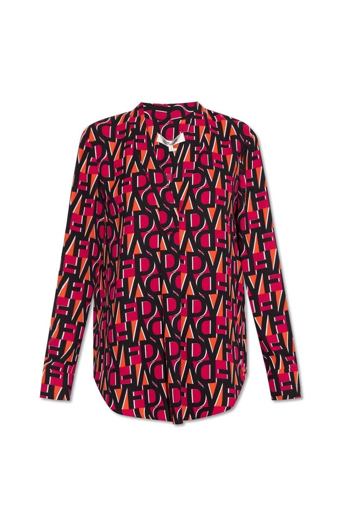 商品Diane von Furstenberg|Diane von Furstenberg Satin Sanorah Top,价格¥1327,第1张图片