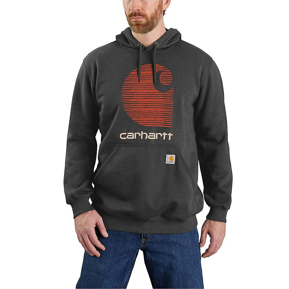 商品Carhartt|Carhartt Men's Rain Defender Loose Fit Midweight C Logo Graphic Sweatshirt,价格¥354,第1张图片
