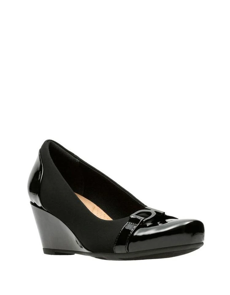 商品Clarks|Florespopy Fabric Wedge Pumps,价格¥600,第1张图片