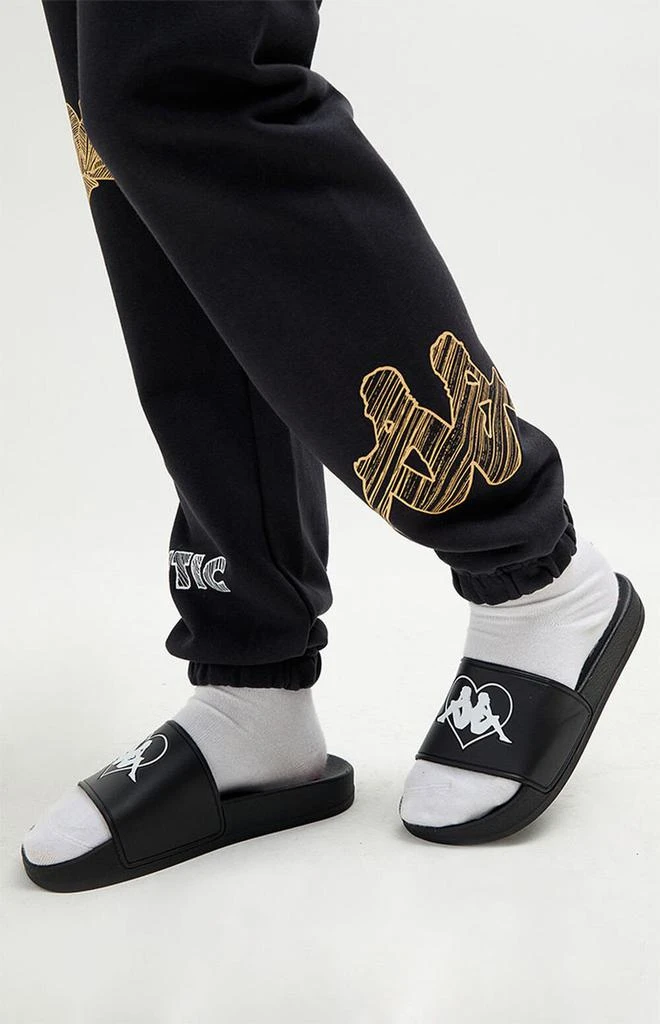 商品Kappa|Women's Black Authentic Aasiaat 1 Slide Sandals,价格¥90,第1张图片