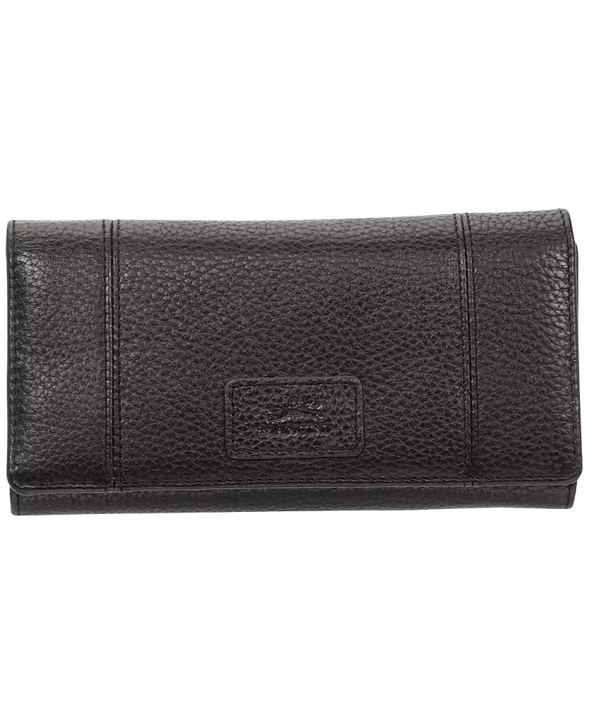 商品Mancini Leather Goods|Women's Pebbled Collection RFID Secure Trifold Wing Wallet,价格¥281,第1张图片