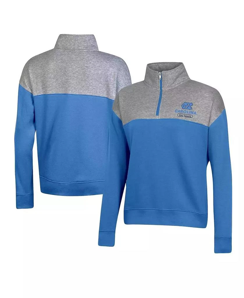 商品CHAMPION|Women's Carolina Blue North Carolina Tar Heels Color-Blocked Quarter-Zip Sweatshirt,价格¥337,第1张图片