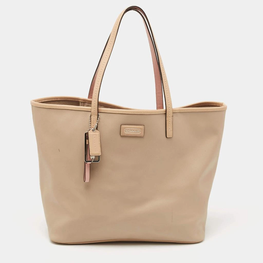 商品[二手商品] Coach|Coach Beige Leather Park Metro Tote,价格¥805,第1张图片