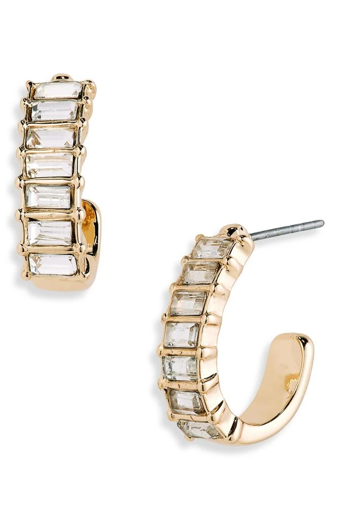 商品Nordstrom|Baguette Crystal Huggie Hoop Earrings,价格¥79,第1张图片