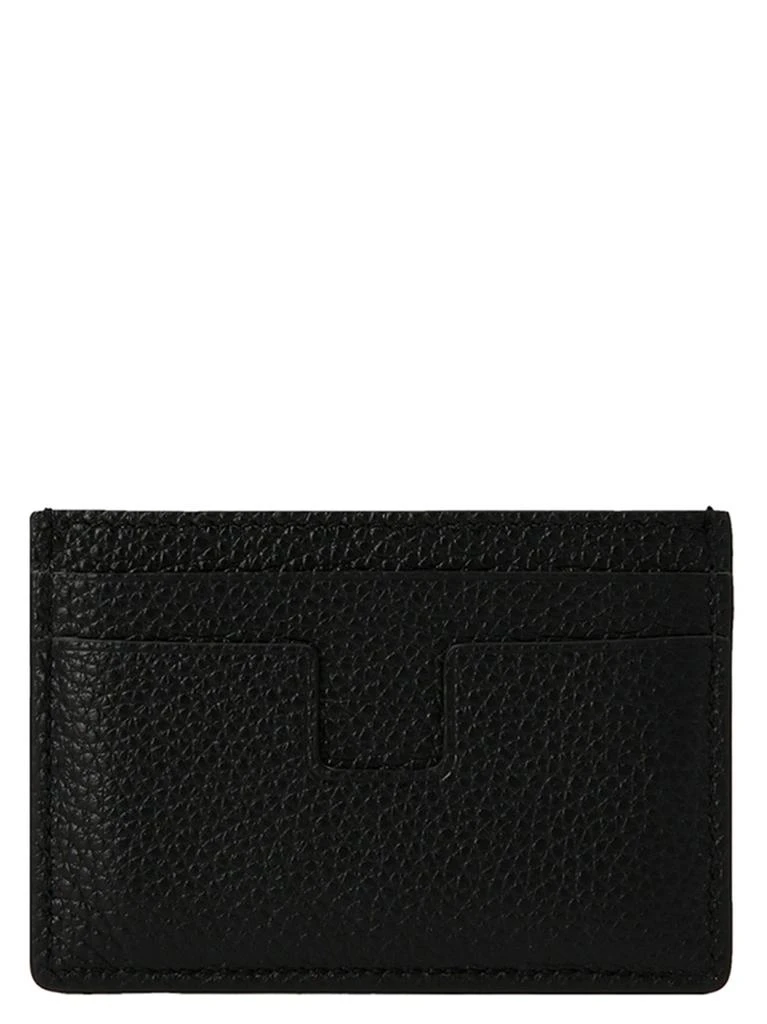 商品Tom Ford|Logo Leather Card Holder Wallets, Card Holders Black,价格¥1582,第2张图片详细描述