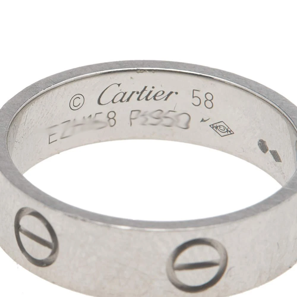 Cartier Love Platinum Band Ring Size 58 商品