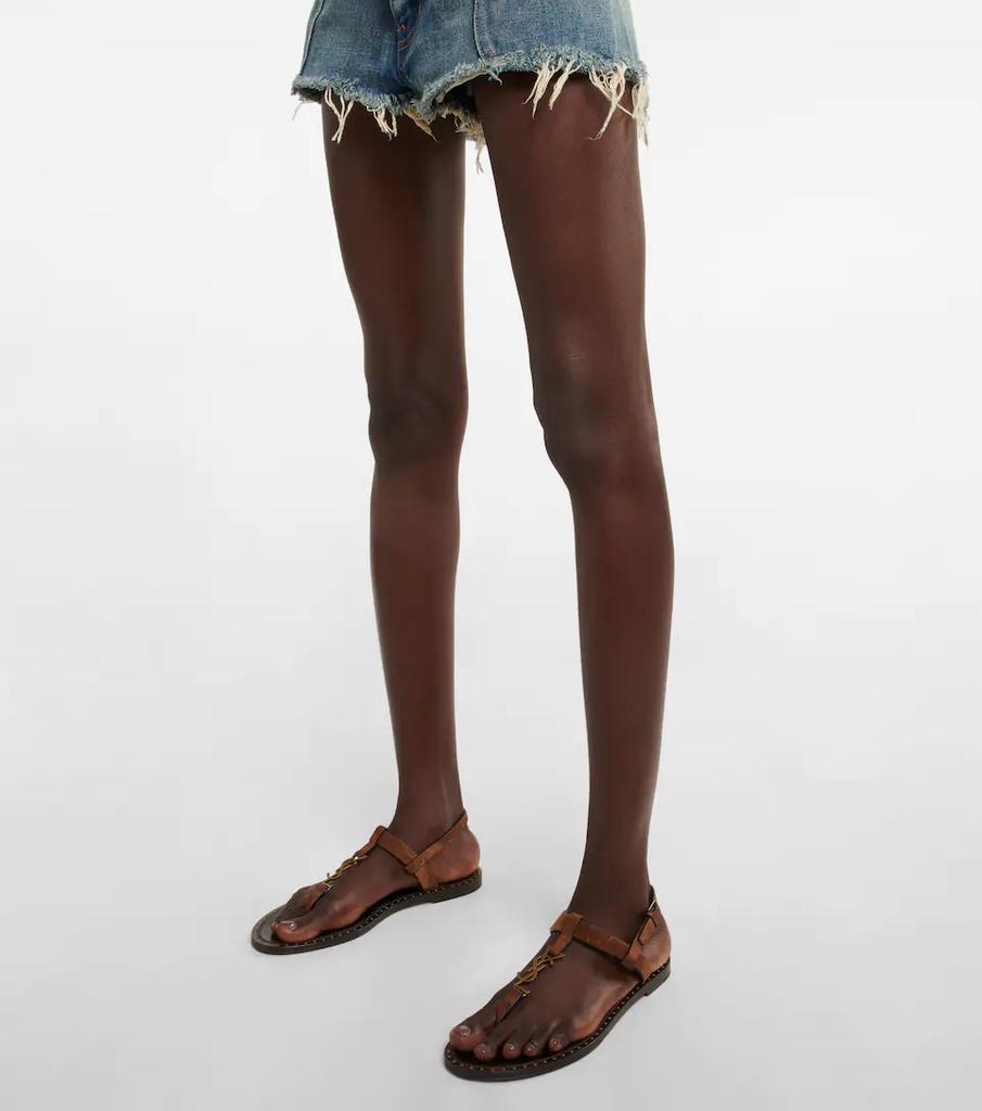 商品Yves Saint Laurent|Cassandra绒面革夹趾凉鞋,价格¥7590,第6张图片详细描述