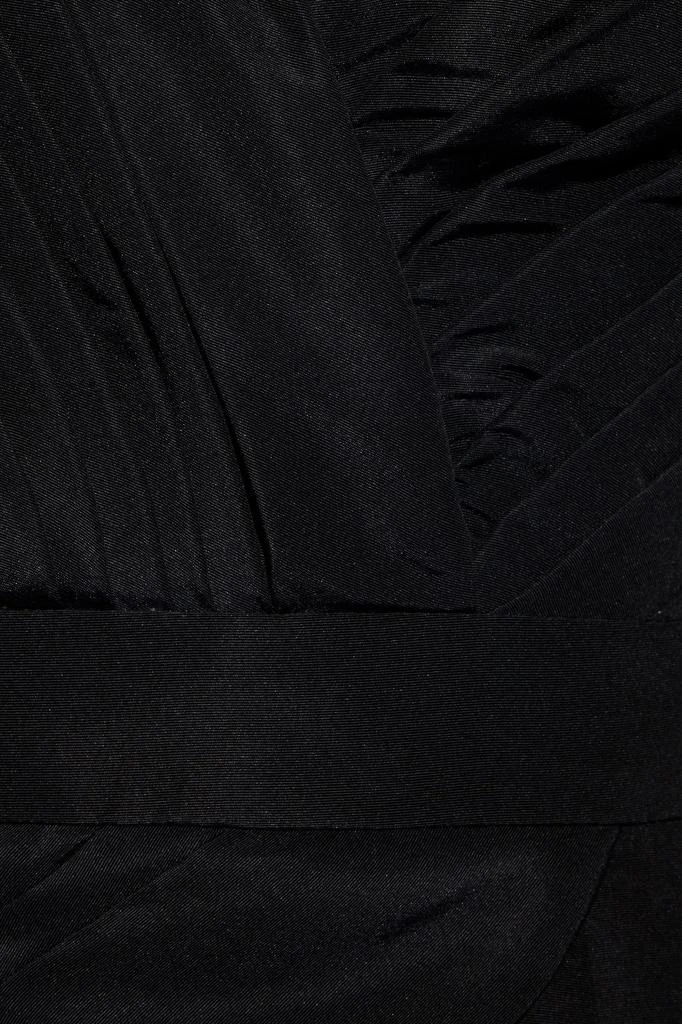 商品Alexander McQueen|Cold-shoulder pleated draped silk-faille gown,价格¥22233,第4张图片详细描述