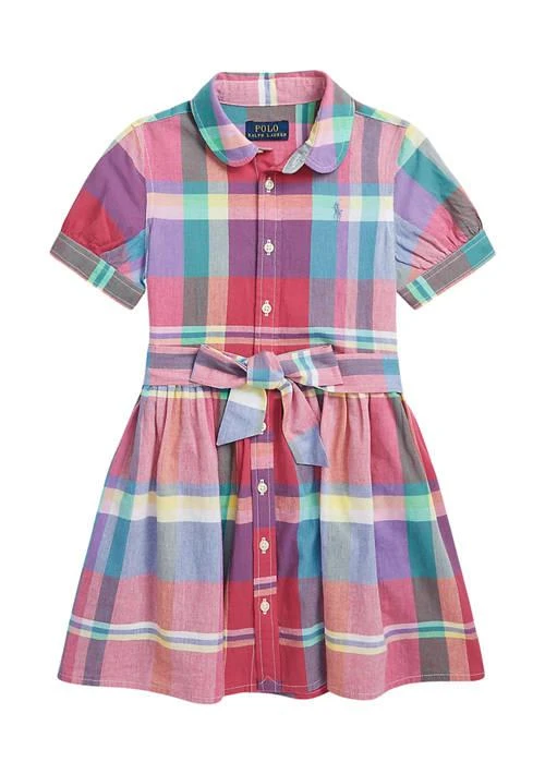 商品Ralph Lauren|Lauren Childrenswear Girls 2 6X Cotton Madras Shirtdress,价格¥228,第2张图片详细描述