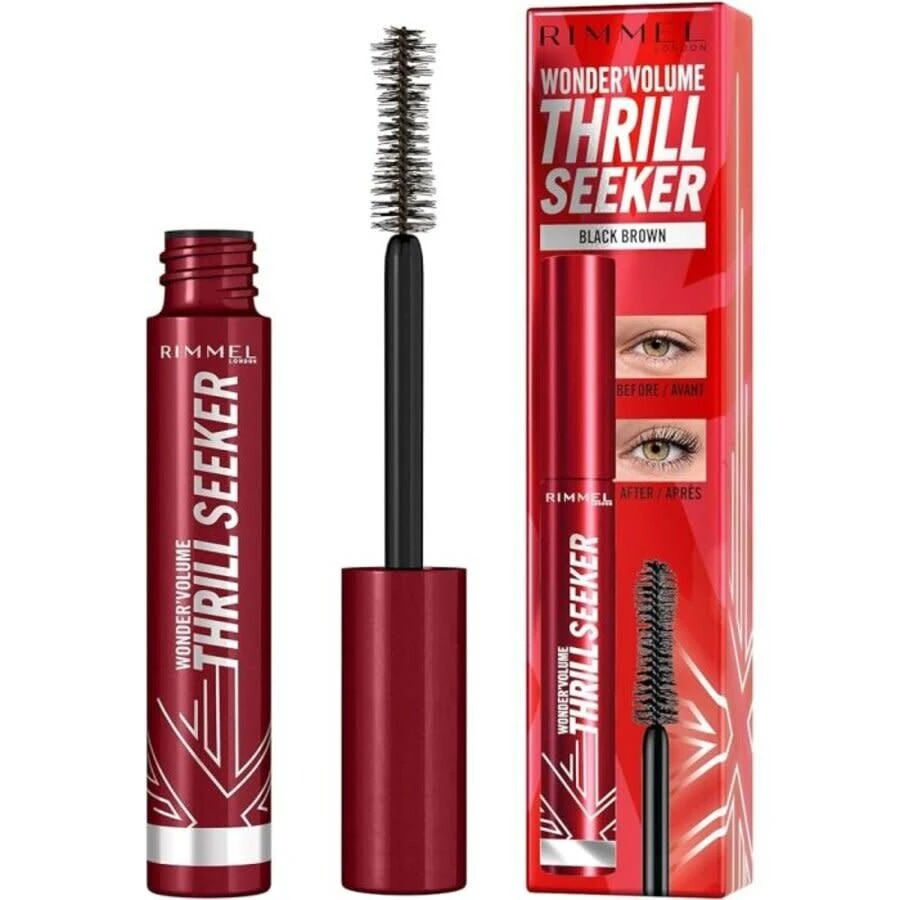 商品Rimmel London|Ladies Wonder Volume Thrill Seeker Mascara 0.27 oz Extreme Black Makeup 3616303997731,价格¥81,第1张图片