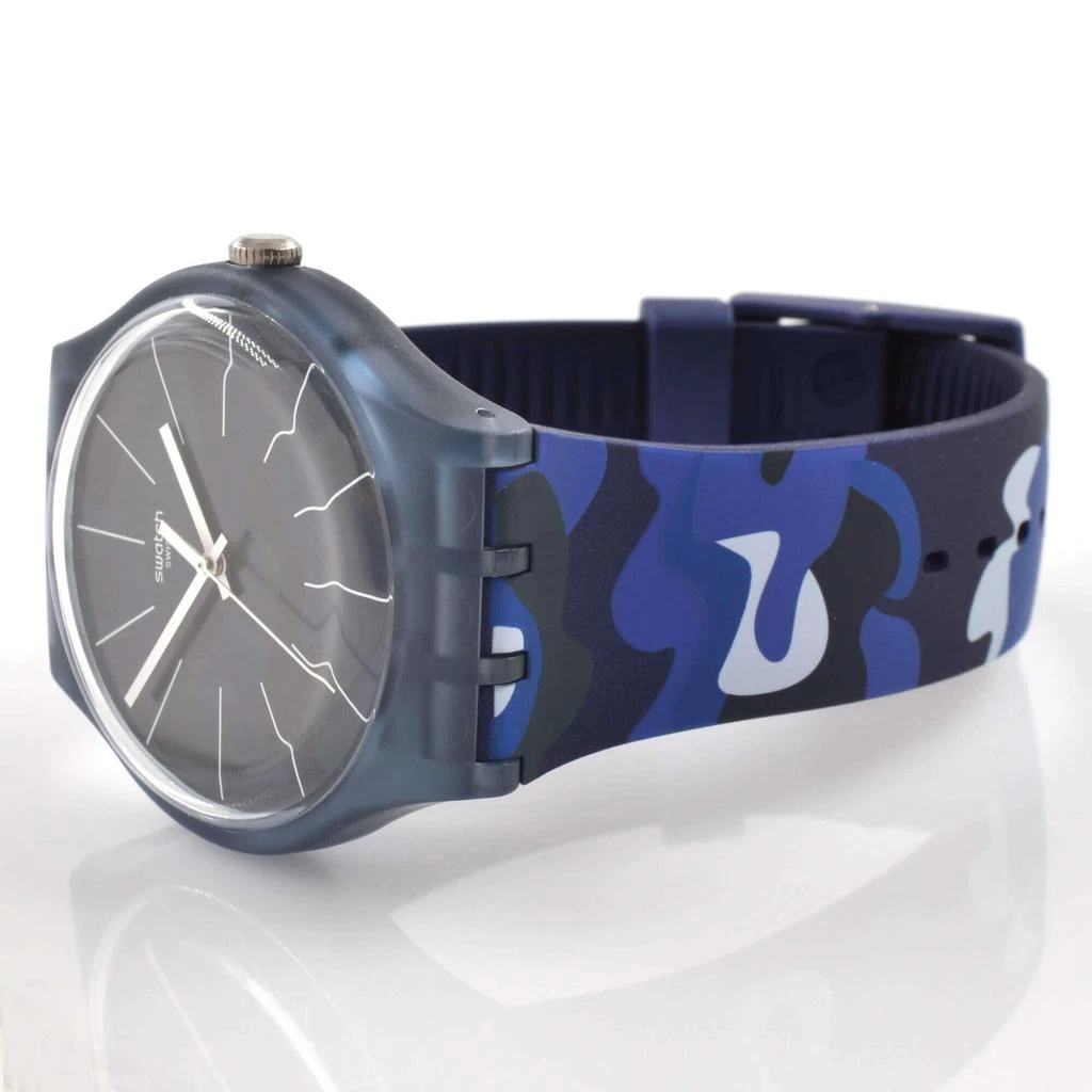 商品Swatch|Swatch Men's Watch - Camouclouds Swiss Quartz Blue Camouflage Dial Strap | SUON140,价格¥606,第2张图片详细描述