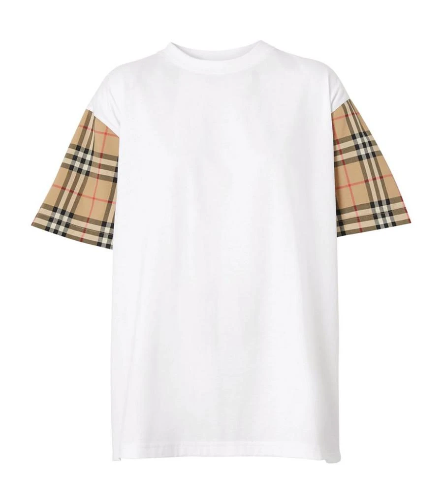 商品Burberry|Vintage Check Sleeve Cotton T-Shirt,价格¥3771,第1张图片