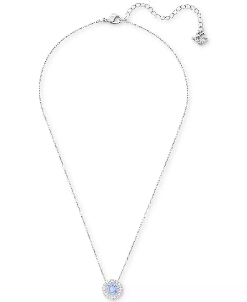 商品Swarovski|Silver-Tone Dancing Crystal Pendant Necklace, 14-7/8" + 2" extender,价格¥1106,第4张图片详细描述