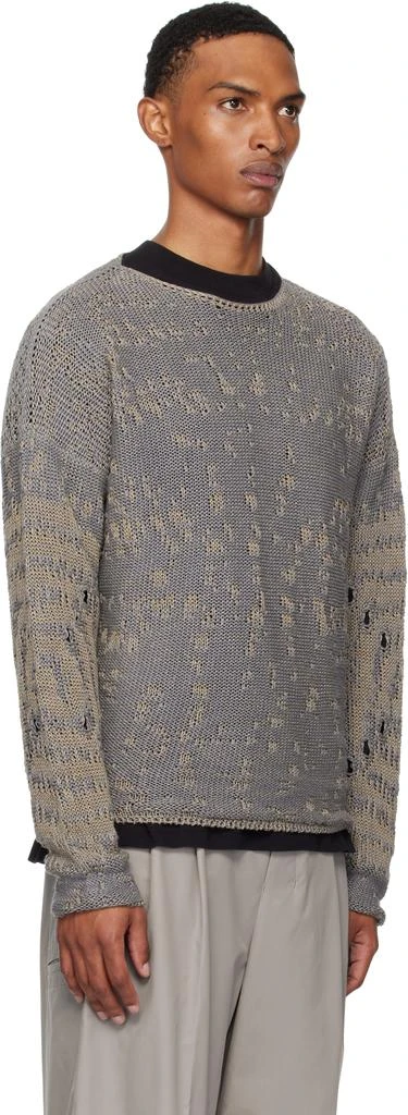 商品ROA|Blue & Beige Vortex Crewneck Sweater,价格¥2921,第2张图片详细描述