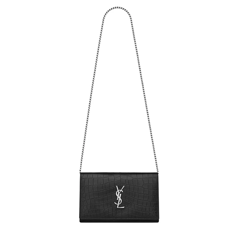 SAINT LAURENT PARIS/圣罗兰 早春新款MONOGRAMME系列 鳄鱼纹小牛皮银扣链条单肩包 377829DZE5N1000 商品