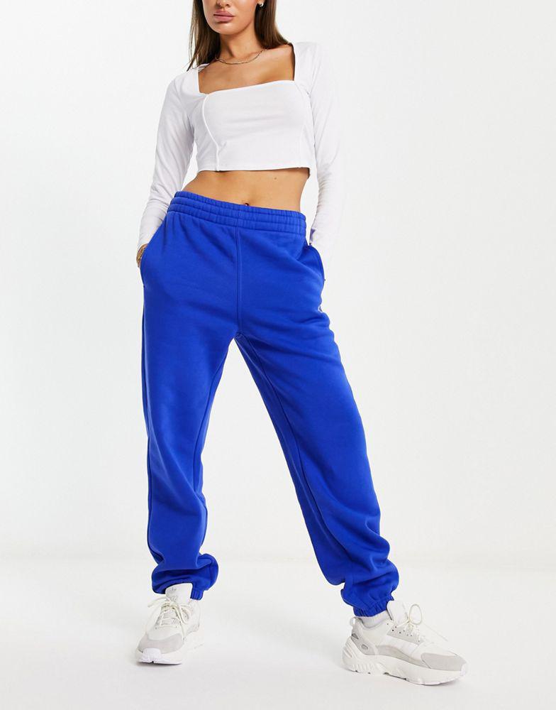 adidas Originals trefoil essentials joggers in blue商品第4张图片规格展示