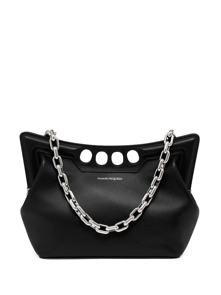 商品Alexander McQueen|ALEXANDER MCQUEEN - The Small Peak Leather Shoulder Bag,价格¥24147,第1张图片